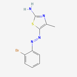 molecular formula C10H9BrN4S B12155806 2-bromo-N-[(2-imino-4-methyl-1,3-thiazol-5-ylidene)amino]aniline CAS No. 33174-93-5