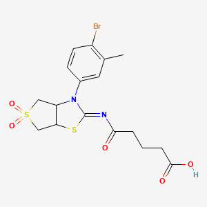 5-{[(2Z)-3-(4-bromo-3-methylphenyl)-5,5-dioxidotetrahydrothieno[3,4-d][1,3]thiazol-2(3H)-ylidene]amino}-5-oxopentanoic acid