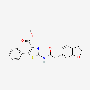 methyl (2Z)-2-[(2,3-dihydro-1-benzofuran-6-ylacetyl)imino]-5-phenyl-2,3-dihydro-1,3-thiazole-4-carboxylate