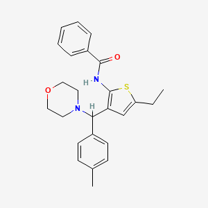 N-{5-ethyl-3-[(4-methylphenyl)(morpholin-4-yl)methyl]thiophen-2-yl}benzamide