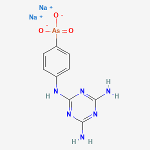 molecular formula C9H9AsN6Na2O3 B1215594 Melarsen CAS No. 3599-28-8