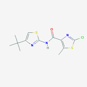 molecular formula C12H14ClN3OS2 B12155963 N-(4-tert-butyl-1,3-thiazol-2-yl)-2-chloro-5-methyl-1,3-thiazole-4-carboxamide 