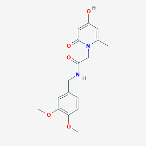 molecular formula C17H20N2O5 B12156002 N-(3,4-dimethoxybenzyl)-2-(4-hydroxy-6-methyl-2-oxopyridin-1(2H)-yl)acetamide 