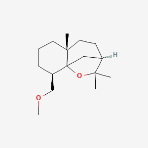 molecular formula C16H28O2 B1215603 9-(Methoxymethyl)-2,2,5a-trimethyloctahydro-2H-3,9a-methano-1-benzoxepine 