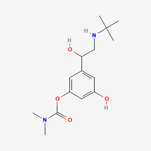 Carbamic acid, dimethyl-, 3-(2-((1,1-dimethylethyl)amino)-1-hydroxyethyl)-5-hydroxyphenyl ester
