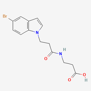 molecular formula C14H15BrN2O3 B12156088 N-[3-(5-bromo-1H-indol-1-yl)propanoyl]-beta-alanine 