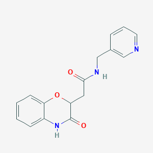 molecular formula C16H15N3O3 B12156108 2-(3-hydroxy-2H-1,4-benzoxazin-2-yl)-N-(pyridin-3-ylmethyl)acetamide 