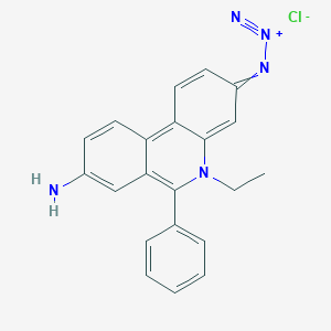 molecular formula C21H18ClN5 B1215611 8-Amino-3-azido-5-ethyl-6-phenylphenanthridinium chloride CAS No. 74951-11-4
