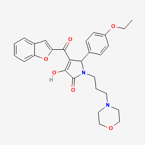 4-(Benzo[d]furan-2-ylcarbonyl)-5-(4-ethoxyphenyl)-3-hydroxy-1-(3-morpholin-4-y lpropyl)-3-pyrrolin-2-one