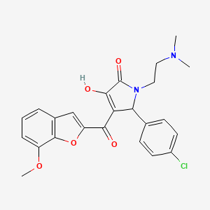 1-[2-(Dimethylamino)ethyl]-5-(4-chlorophenyl)-3-hydroxy-4-[(7-methoxybenzo[d]f uran-2-yl)carbonyl]-3-pyrrolin-2-one