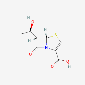 molecular formula C8H9NO4S B1215617 2-(2-Fluoroethylthio)-6-(1-hydroxyethyl)penem-3-carboxylate CAS No. 91685-69-7