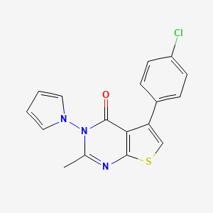 5-(4-chlorophenyl)-2-methyl-3-(1H-pyrrol-1-yl)thieno[2,3-d]pyrimidin-4(3H)-one