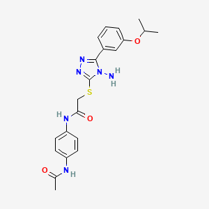 N-[4-(acetylamino)phenyl]-2-{4-amino-5-[3-(methylethoxy)phenyl](1,2,4-triazol-3-ylthio)}acetamide