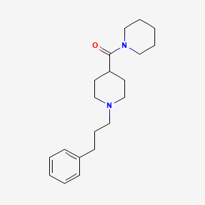 molecular formula C20H30N2O B1215623 [1-(3-Phenylpropyl)-4-piperidinyl]-(1-piperidinyl)methanone 