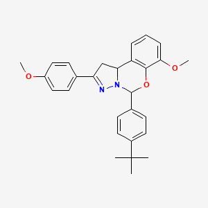 5-(4-Tert-butylphenyl)-7-methoxy-2-(4-methoxyphenyl)-1,10b-dihydropyrazolo[1,5-c][1,3]benzoxazine