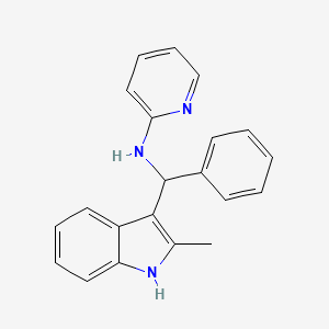 N-[(2-methyl-1H-indol-3-yl)(phenyl)methyl]pyridin-2-amine