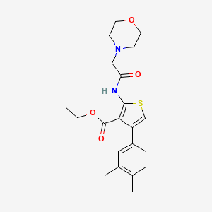 molecular formula C21H26N2O4S B12156349 Ethyl 4-(3,4-dimethylphenyl)-2-[(morpholin-4-ylacetyl)amino]thiophene-3-carboxylate 