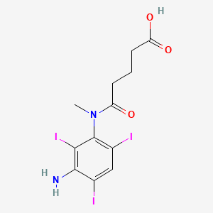 molecular formula C12H13I3N2O3 B1215635 Iomeglamic acid CAS No. 25827-76-3