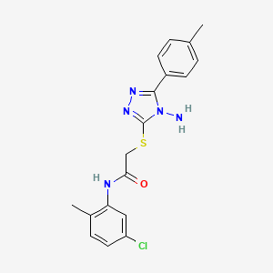 molecular formula C18H18ClN5OS B12156357 2-{[4-amino-5-(4-methylphenyl)-4H-1,2,4-triazol-3-yl]sulfanyl}-N-(5-chloro-2-methylphenyl)acetamide 