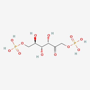 molecular formula C6H14O12P2 B1215638 D-fructofuranose 1,6-bisphosphate CAS No. 488-69-7