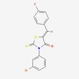 3-(3-Bromophenyl)-5-[(4-fluorophenyl)methylene]-2-thioxo-1,3-thiazolidin-4-one