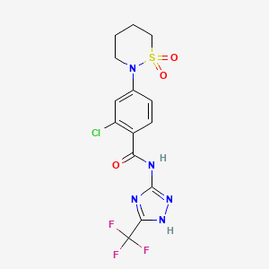 molecular formula C14H13ClF3N5O3S B12156403 C14H13ClF3N5O3S 