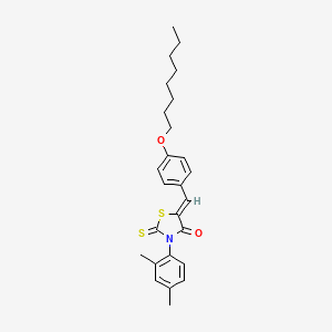 (5Z)-3-(2,4-dimethylphenyl)-5-[4-(octyloxy)benzylidene]-2-thioxo-1,3-thiazolidin-4-one