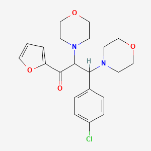 3-(4-Chlorophenyl)-1-(2-furyl)-2,3-dimorpholin-4-ylpropan-1-one