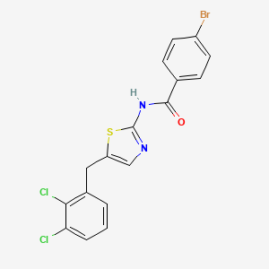 molecular formula C17H11BrCl2N2OS B12156434 4-bromo-N-[5-(2,3-dichlorobenzyl)-1,3-thiazol-2-yl]benzamide 