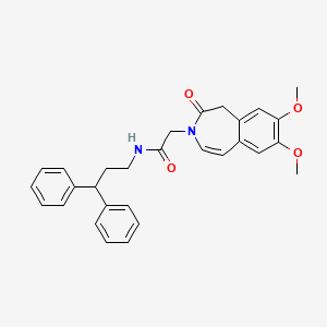 2-(7,8-dimethoxy-2-oxo-1,2-dihydro-3H-3-benzazepin-3-yl)-N-(3,3-diphenylpropyl)acetamide