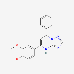 molecular formula C20H20N4O2 B12156486 5-(3,4-Dimethoxyphenyl)-7-(4-methylphenyl)-4,7-dihydro[1,2,4]triazolo[1,5-a]pyrimidine 