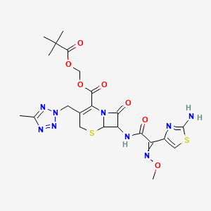 molecular formula C22H27N9O7S2 B1215650 Ro 19-5248; T 2588; Tomiron; Tomiron 100 