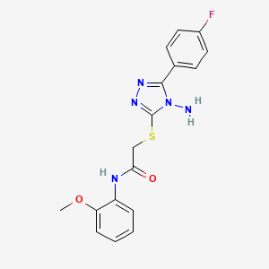 2-[4-amino-5-(4-fluorophenyl)(1,2,4-triazol-3-ylthio)]-N-(2-methoxyphenyl)acet amide