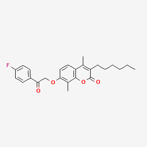 7-[2-(4-fluorophenyl)-2-oxoethoxy]-3-hexyl-4,8-dimethyl-2H-chromen-2-one