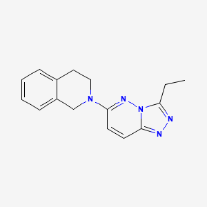 molecular formula C16H17N5 B12156532 2-(3-Ethyl[1,2,4]triazolo[4,3-b]pyridazin-6-yl)-1,2,3,4-tetrahydroisoquinoline 