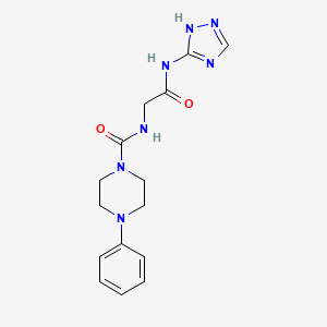 molecular formula C15H19N7O2 B12156632 N-[2-oxo-2-(1H-1,2,4-triazol-3-ylamino)ethyl]-4-phenylpiperazine-1-carboxamide 