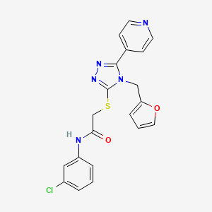 N-(3-chlorophenyl)-2-{[4-(furan-2-ylmethyl)-5-(pyridin-4-yl)-4H-1,2,4-triazol-3-yl]sulfanyl}acetamide