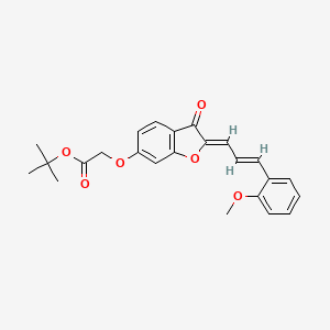 tert-butyl ({(2Z)-2-[(2E)-3-(2-methoxyphenyl)prop-2-en-1-ylidene]-3-oxo-2,3-dihydro-1-benzofuran-6-yl}oxy)acetate