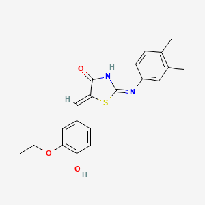 (5Z)-2-[(3,4-dimethylphenyl)amino]-5-(3-ethoxy-4-hydroxybenzylidene)-1,3-thiazol-4(5H)-one