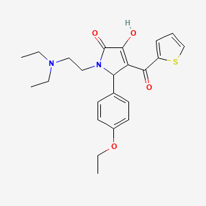 molecular formula C23H28N2O4S B12156720 1-[2-(diethylamino)ethyl]-5-(4-ethoxyphenyl)-3-hydroxy-4-(thiophen-2-ylcarbonyl)-1,5-dihydro-2H-pyrrol-2-one 