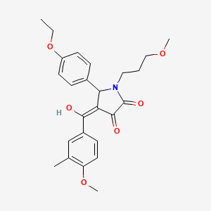 (4E)-5-(4-ethoxyphenyl)-4-[hydroxy(4-methoxy-3-methylphenyl)methylidene]-1-(3-methoxypropyl)pyrrolidine-2,3-dione