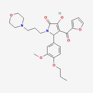 4-(2-Furylcarbonyl)-3-hydroxy-5-(3-methoxy-4-propoxyphenyl)-1-(3-morpholin-4-y lpropyl)-3-pyrrolin-2-one