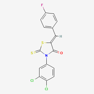 (5Z)-3-(3,4-dichlorophenyl)-5-(4-fluorobenzylidene)-2-thioxo-1,3-thiazolidin-4-one