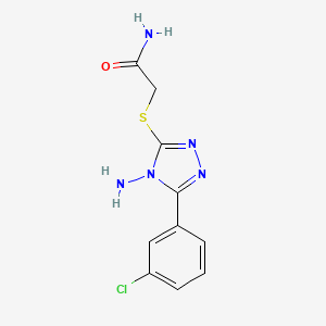 2-{[4-amino-5-(3-chlorophenyl)-4H-1,2,4-triazol-3-yl]sulfanyl}acetamide