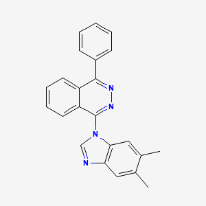 molecular formula C23H18N4 B12156817 1-(5,6-dimethyl-1H-benzimidazol-1-yl)-4-phenylphthalazine 