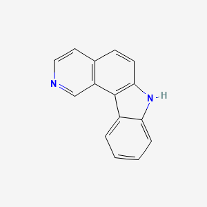 molecular formula C15H10N2 B1215685 7H-Pyrido[4,3-c]carbazole CAS No. 205-29-8