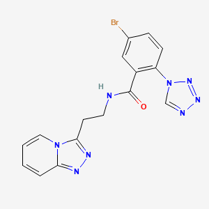 molecular formula C16H13BrN8O B12156913 C16H13BrN8O 