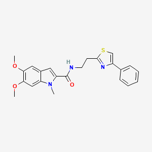 5,6-dimethoxy-1-methyl-N-[2-(4-phenyl-1,3-thiazol-2-yl)ethyl]-1H-indole-2-carboxamide