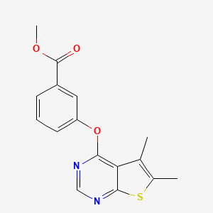 Methyl 3-[(5,6-dimethylthieno[2,3-d]pyrimidin-4-yl)oxy]benzoate