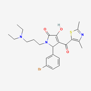 1-[3-(Diethylamino)propyl]-4-[(2,4-dimethyl(1,3-thiazol-5-yl))carbonyl]-5-(3-b romophenyl)-3-hydroxy-3-pyrrolin-2-one